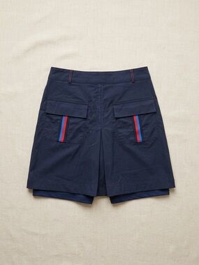 GOLFINO Retro Sport Navy Blue Golf Skort Striped Pockets Built-In Shorts US XS/4
